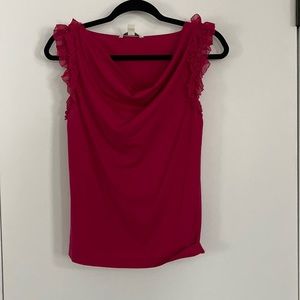 Banana Republic Petite Small Sleeveless Blouse Top Fuchsia